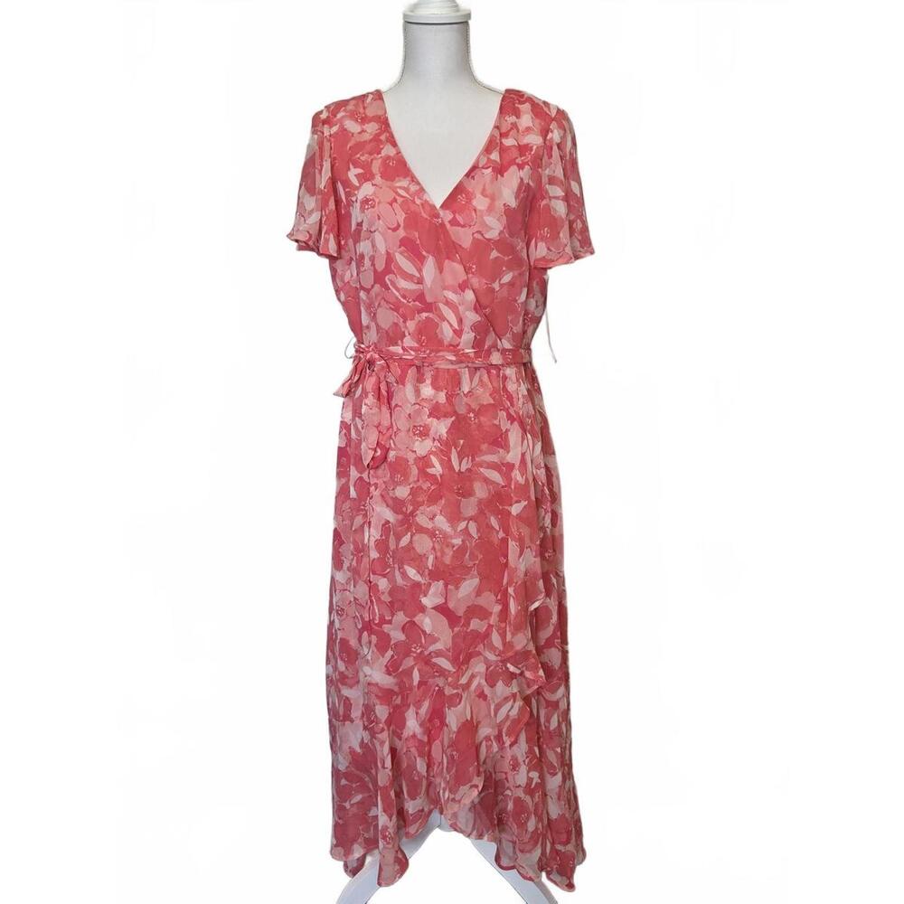 Leslie Fay Flutter Asyemetric Maxi Dress - Size 12 -‎ NWT - Picture 2 of 5